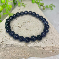 Blue Goldstone Bead Bracelet