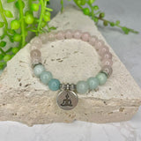 Caribbean Calcite & Rose Quartz Bead Bracelet