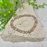 Flower Agate Bead Bracelet