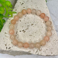 Peach Aventurine Bead Bracelet