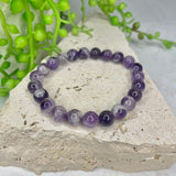 Chevron Amethyst Bead Bracelet