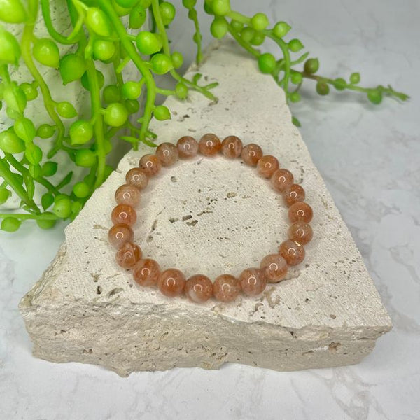 Fire Quartz Bead Bracelet