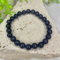 Blue Goldstone Bead Bracelet