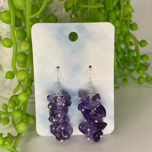 Amethyst Chip Earrings
