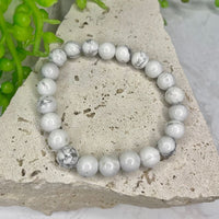 Howlite Bead Bracelet