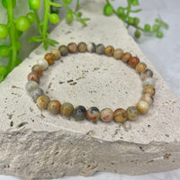 Crazy Lace Agate Bead Bracelet