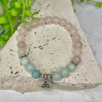 Caribbean Calcite & Rose Quartz Bead Bracelet