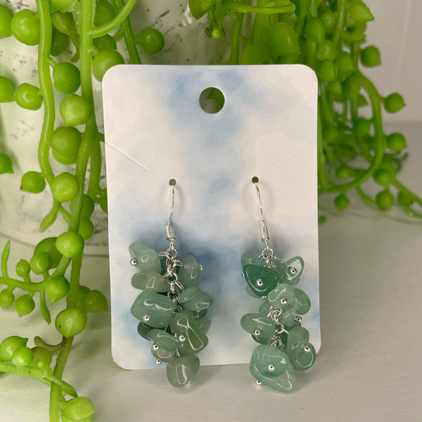 Green Aventurine Chip Earrings