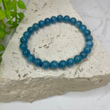 Blue Apatite Bead Bracelet