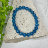 Blue Apatite Bead Bracelet