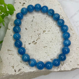 Blue Apatite Bead Bracelet