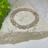Pink Moonstone Bead Bracelet