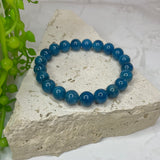 Blue Apatite Bead Bracelet