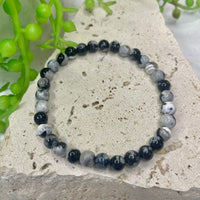 Orca Agate Bead Bracelet