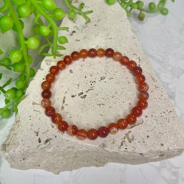 Carnelian Bead Bracelet
