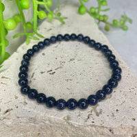 Blue Goldstone Bead Bracelet