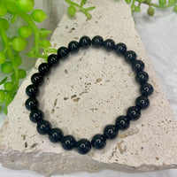 Black Obsidian Bead Bracelet