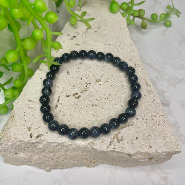 Tigers Eye - Blue Bead Bracelet