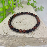 Tigers Eye - Red Bead Bracelet