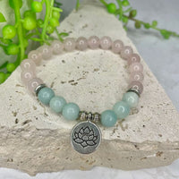 Caribbean Calcite & Rose Quartz Bead Bracelet