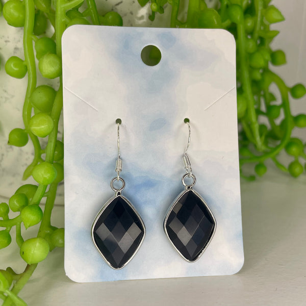 Black Obsidian Earrings