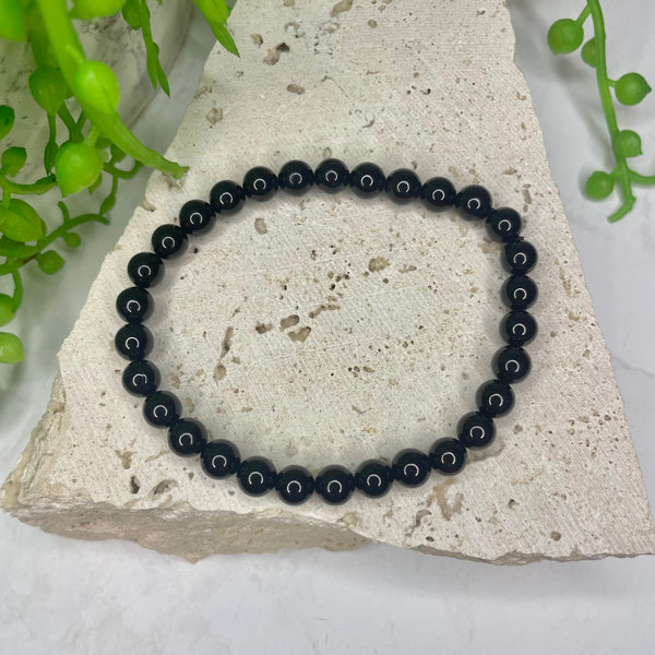 Black Tourmaline Bead Bracelet