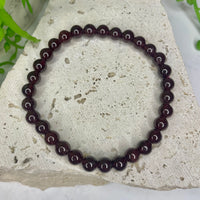Garnet Bead Bracelet