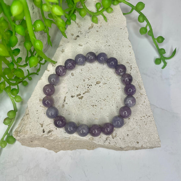 Lepidolite Bead Bracelet