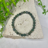 Moss Agate Bead Bracelet