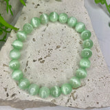 Selenite - Green Bead Bracelet (Dyed)
