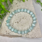 Selenite - Light Blue Bead Bracelet (Dyed)