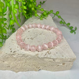 Selenite - Light Pink Bead Bracelet (Dyed)