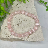 Selenite - Light Pink Bead Bracelet (Dyed)