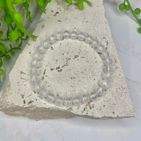 Selenite Bead Bracelet