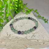 Rainbow Fluorite Bead Bracelet