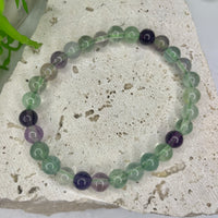 Rainbow Fluorite Bead Bracelet