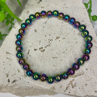 Aura Hematite Bead Bracelet