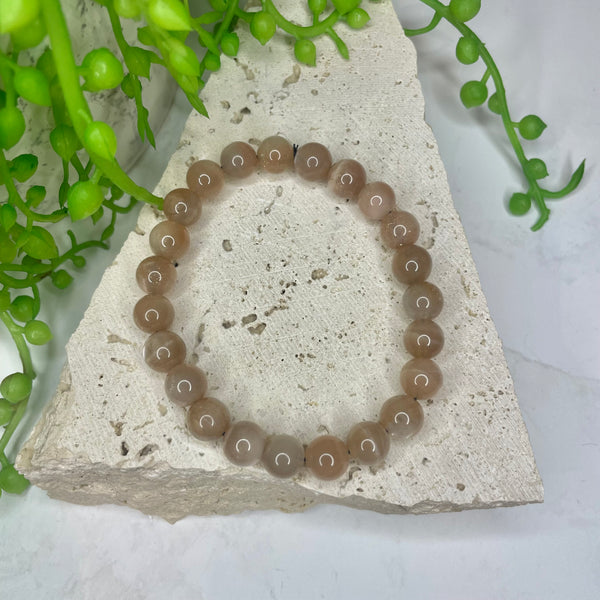 Black Moonstone Bead Bracelet