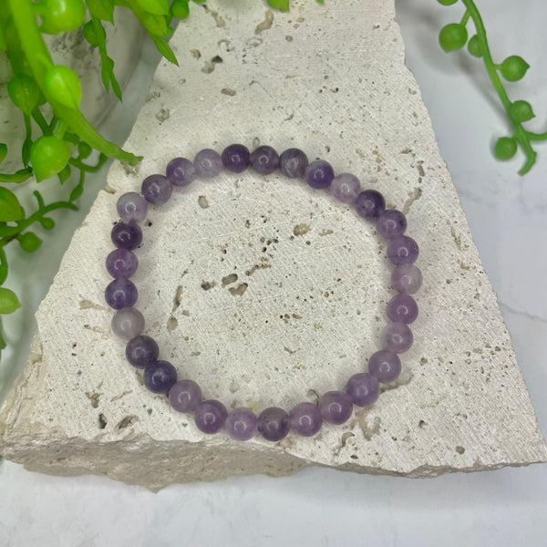 Lepidolite Bead Bracelet