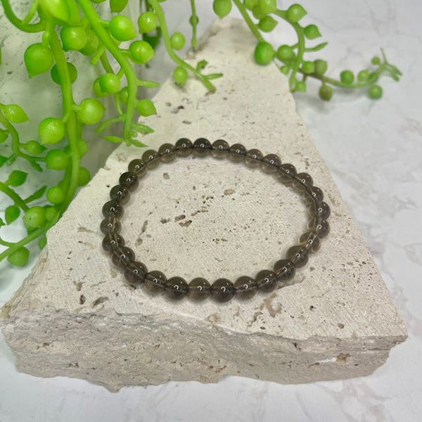 Smoky Quartz Bead Bracelet