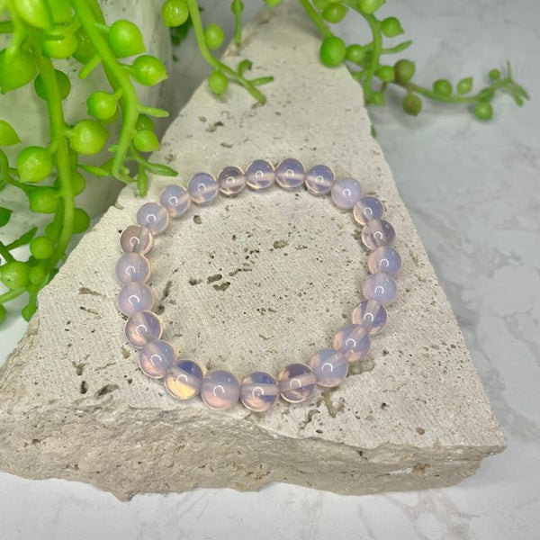 Pink Opalite Bead Bracelet