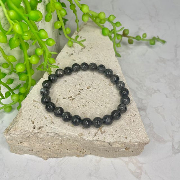 Larvikite Bead Bracelet