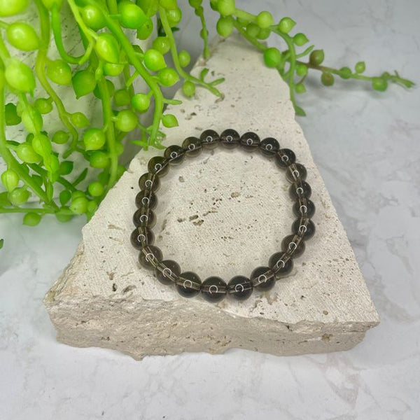 Smoky Quartz Bead Bracelet