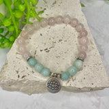 Caribbean Calcite & Rose Quartz Bead Bracelet