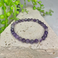 Chevron Amethyst Bead Bracelet