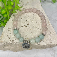 Caribbean Calcite & Rose Quartz Bead Bracelet