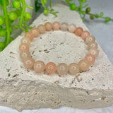 Peach Aventurine Bead Bracelet