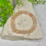 Peach Aventurine Bead Bracelet