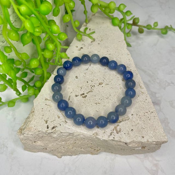 Blue Aventurine Bead Bracelet