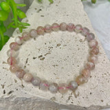 Flower Agate Bead Bracelet